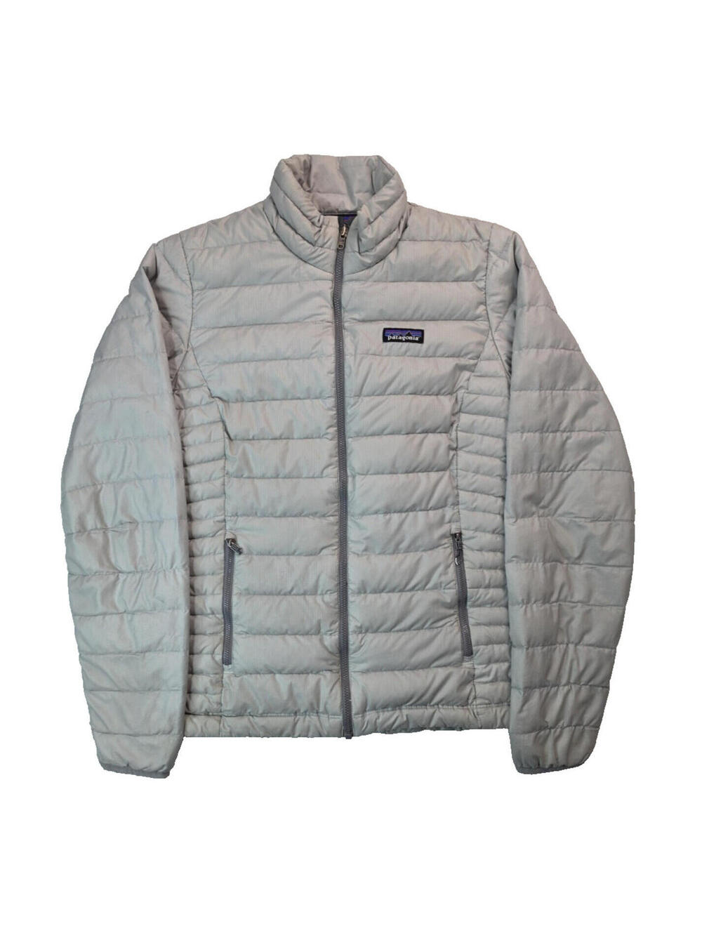 Patagonia Light Gray Quilted Puffer Jacket